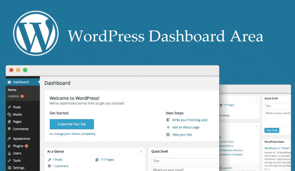 WordPress Dashboard Area