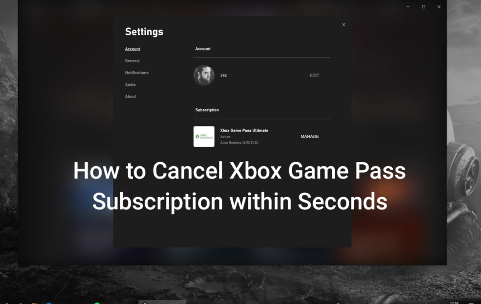 cancel xbox game pass windows