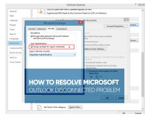 Outlook disconnected что делать