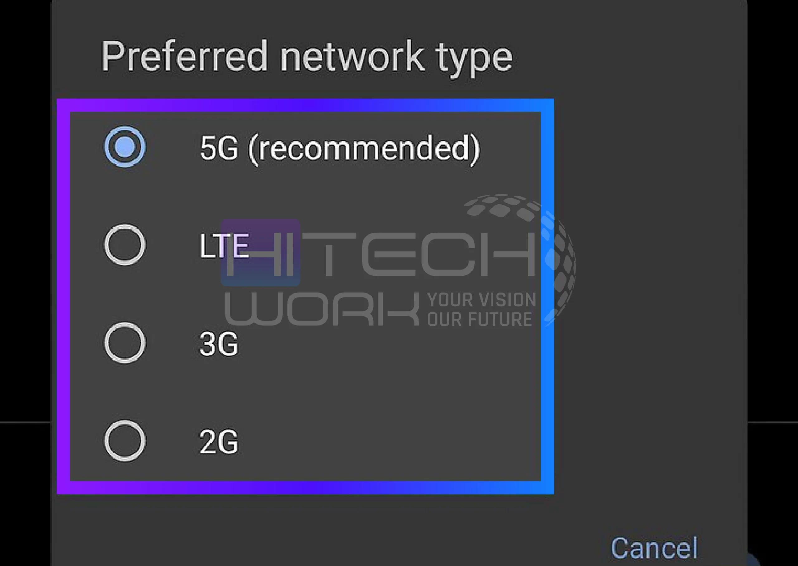 Change Network Types