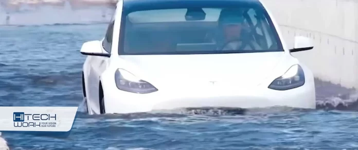 Tesla Model Y Drives in the Dubai Flood