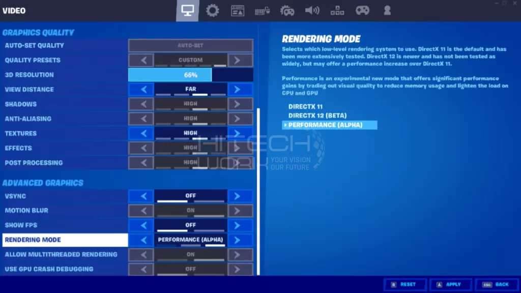 Fortnite performance mode 