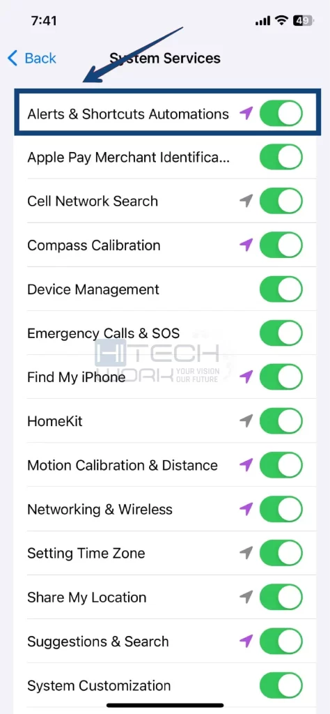 Turn off Alerts and Shortcuts Automation