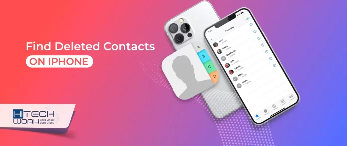 how to find deleted contacts on iPhone