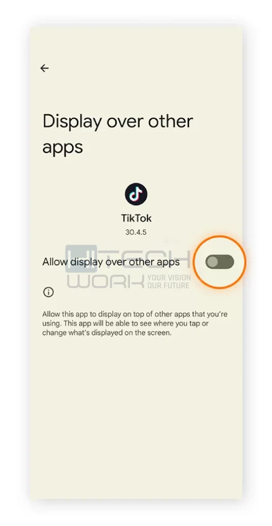 slide the toggle