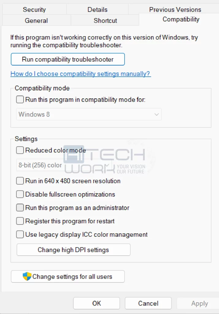 Run the Discord Application in Compatibility Mode