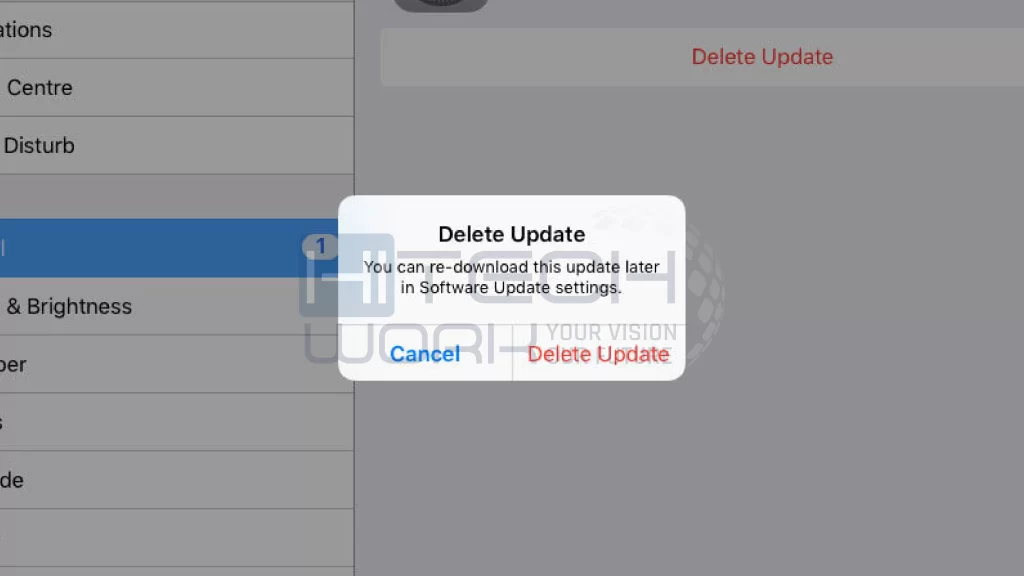 delete update option