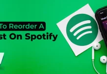 how to reorder a playlist on Spotify