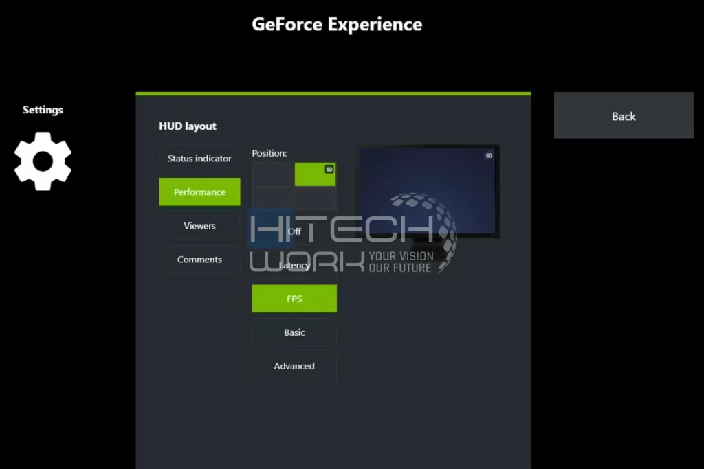 Check FPS in the Nvidia GeForce Experience