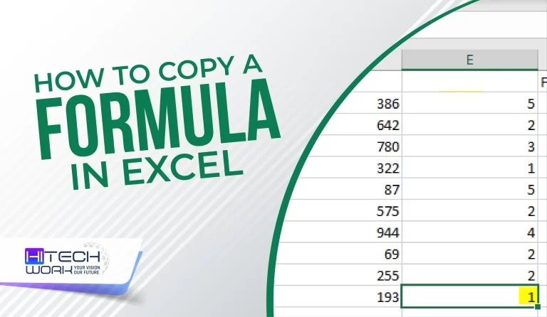 How to Copy a Formula in Excel