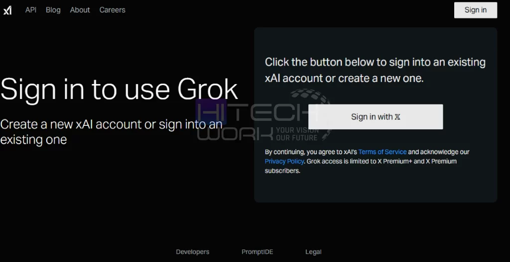 go to the Grok AI official portal